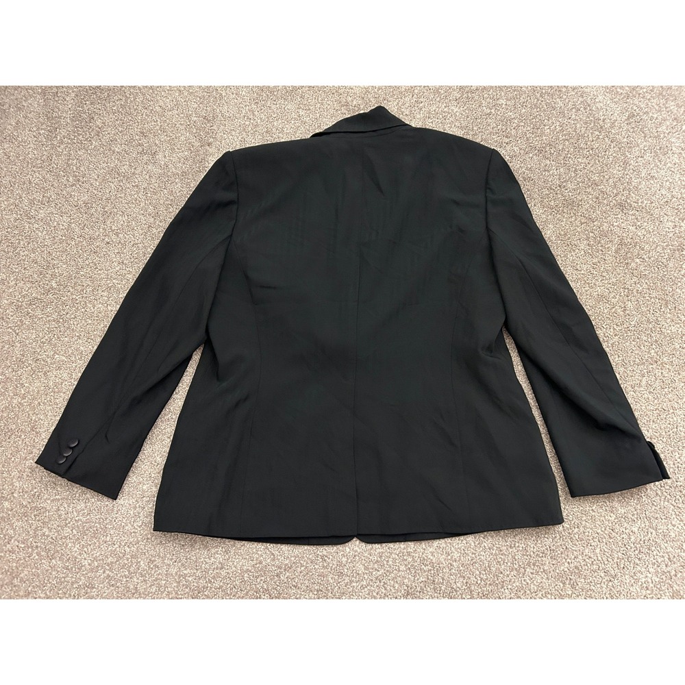 Jones New York Suit Blazer Womens 16 Black Excellent Paisley Lining Stretch - Picture 12 of 12
